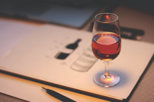 how to draw a wine glass