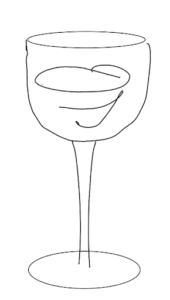 how to draw a wine glass